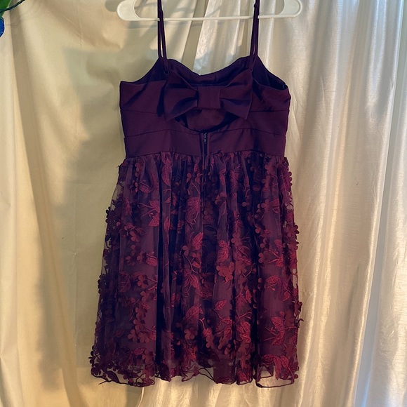 TRIXXI brand dark purple spaghetti strap dress - Picture 2 of 4